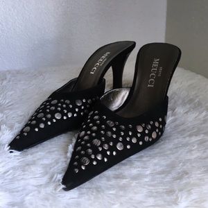 Sesto Meucci black embellished mule